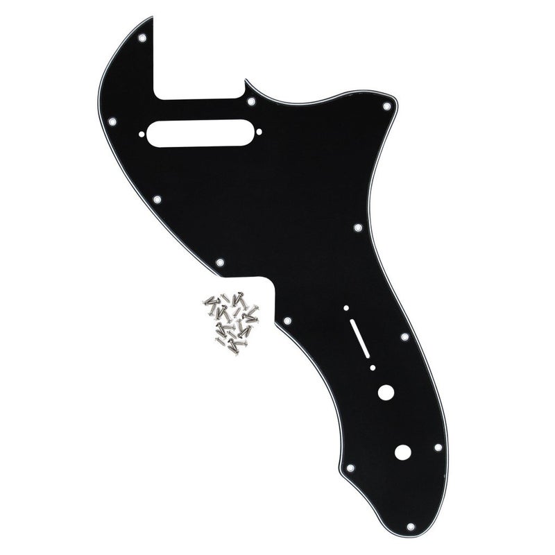 FLEOR 3ply Black TL Pickguard Guitar Pick Guard Plate with Screws Fit 69 TL Thinline Re-issue Guitar Part - Image 1